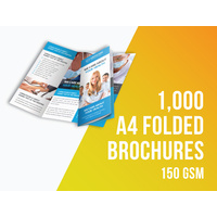 1,000 x A4 Folded Brochures - Hot Deal - Free Shipping