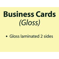 100 x Business Cards - Gloss Cello 2 sides -Trade - Pickup - Inc GST