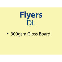 1,000 x DL flyers - Trade - 300gsm. Inc GST