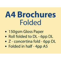 100,000 x A4 Folded Brochures - Trade - Pickup - Inc GST