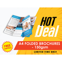 Hot Deal - A4 Brochures - folded -150gsm gloss